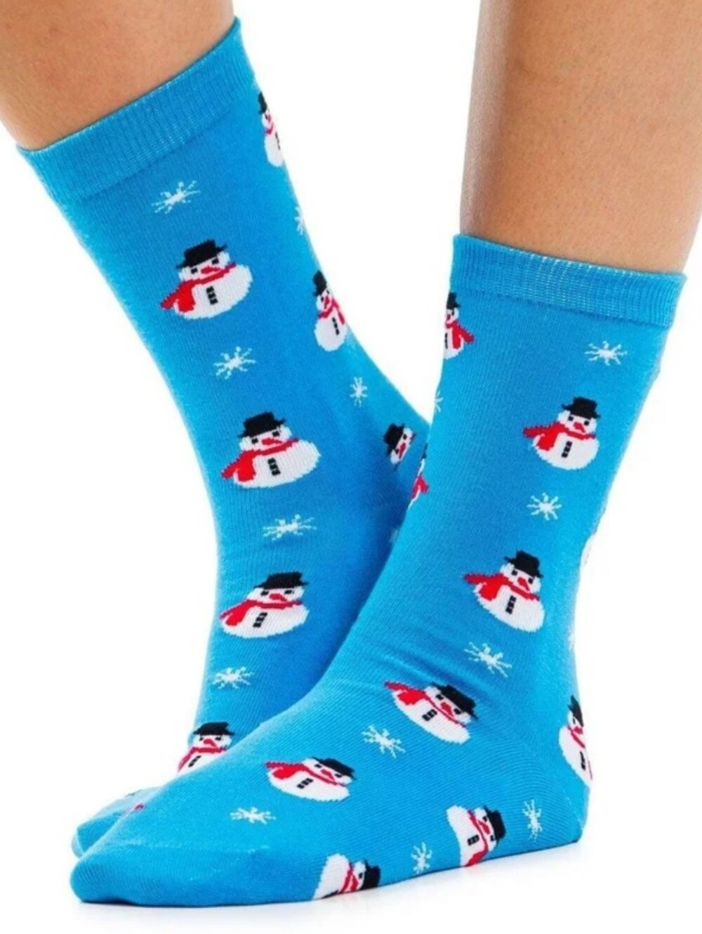 Tipsy Elves Women's Snowman Crew Socks Fits Sizes 6-11W New In Package